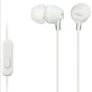 NWT Sony in-Ear Earbud Headphones with Mic, White